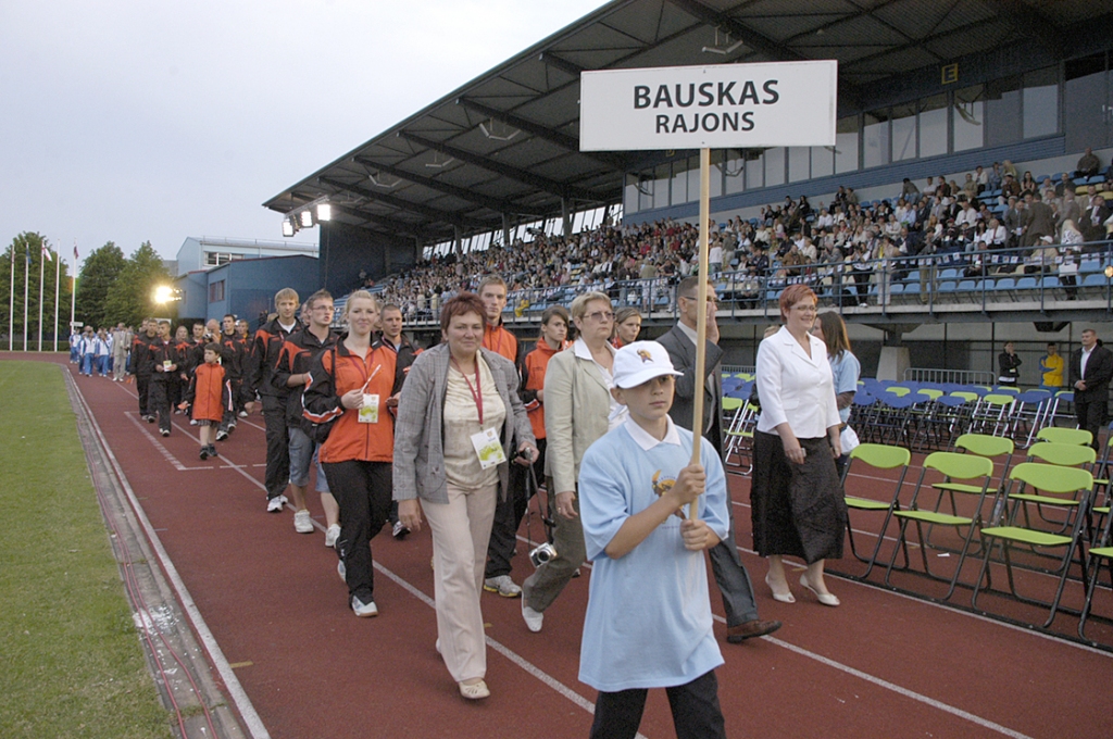 Bauskas rajona delegācijas priekšgalā gāja arī rajona Padomes priekšsēdētāja vietnieks Rihards Melgailis. 
Autors: Ivars Bogdanovs