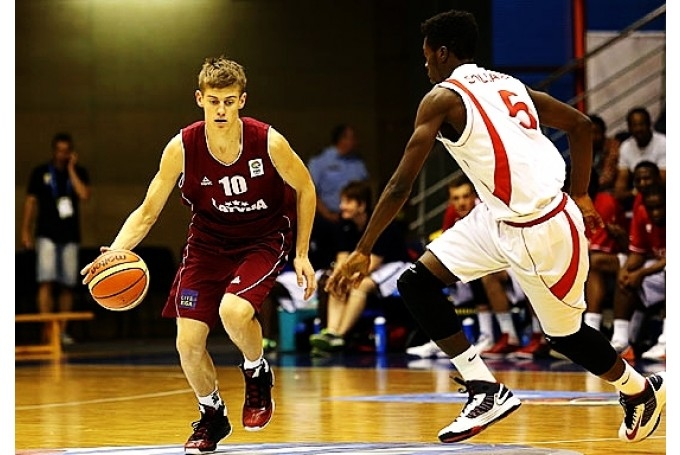 Dāvis Geks - U18 Latvijas izlases sastāvā.
Autors: no u18men.fibaeurope.com