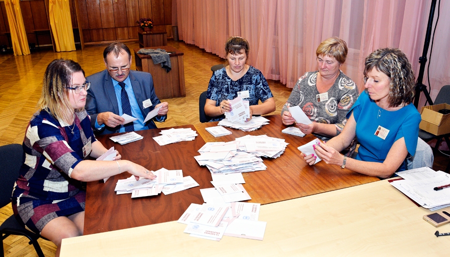 Balsu skaitīšana Pilsrundāles vidusskolā.
Autors: Ivars Bogdanovs