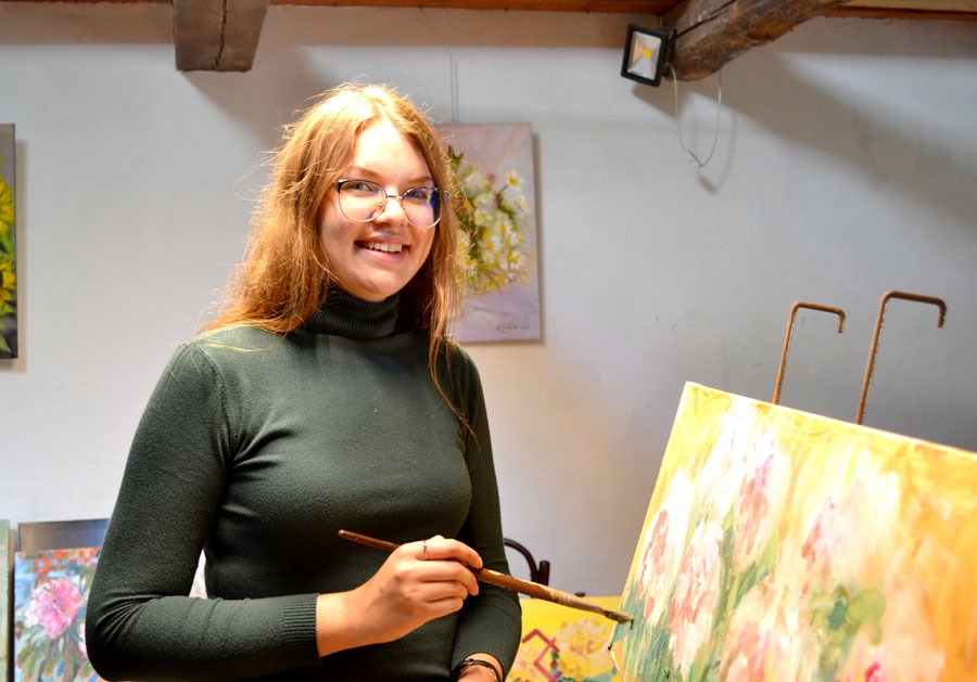 Studente Kotrina Sarapinaite jau vairākas reizes ir piedalījusies starpvalstu kultūras projektos.
Autors: Solveiga Ikerte